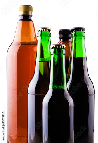 assortment beer bottles