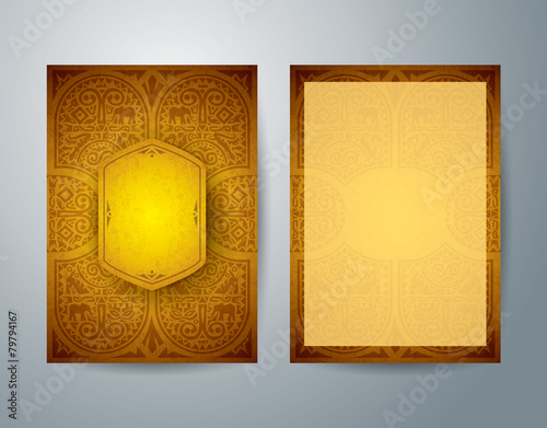 African art brochure flyer design vector template.