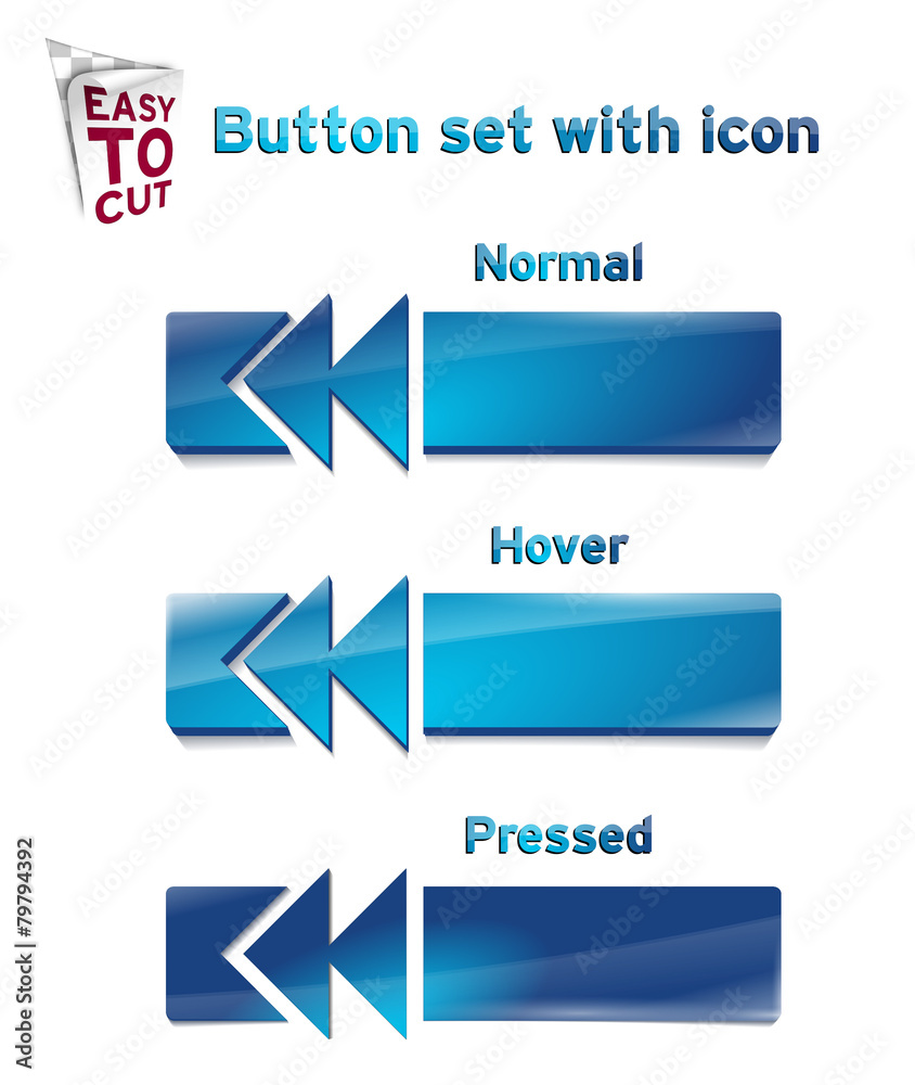 Button_Set_with_icon_1_77 - obrazy, fototapety, plakaty 