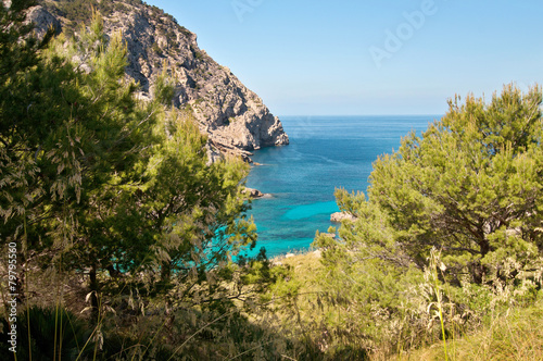 Fototapeta Naklejka Na Ścianę i Meble -  Beautiful landscape view to the blue sea