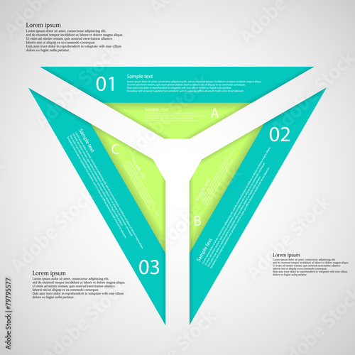 Triangle from three separate parts