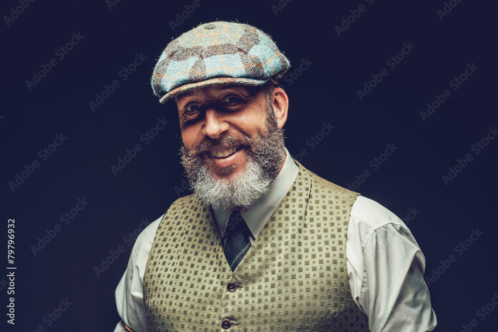 Handsome bearded man with a lovely smile Handsome bearded man with a lovely smile