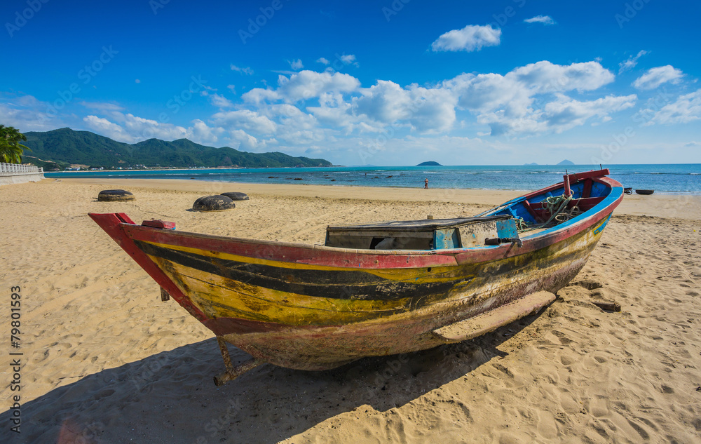 Fishing boats in marina at Vietnam