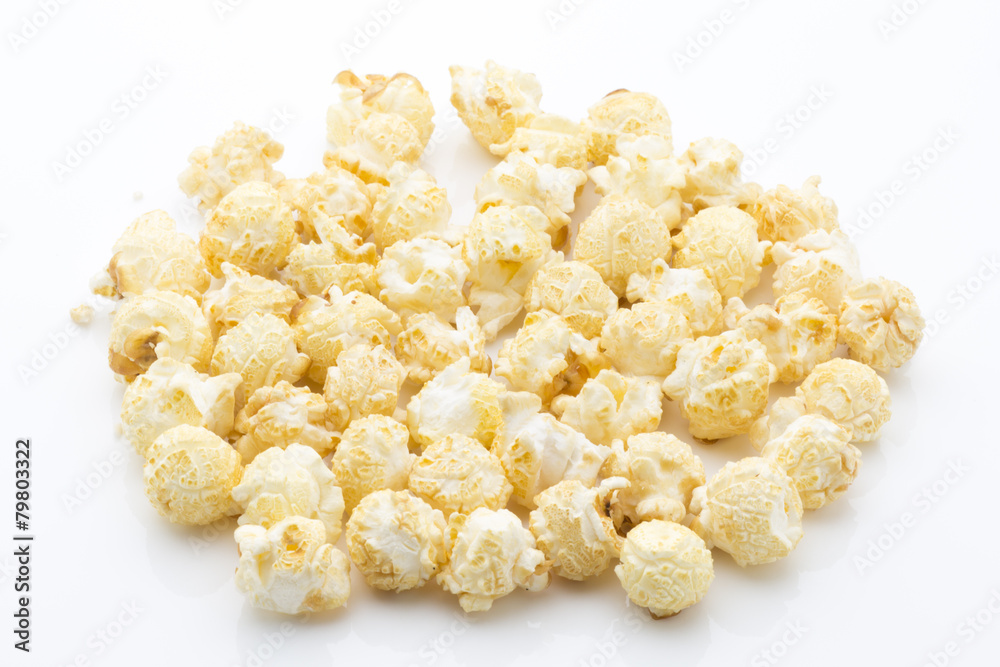 Popcorn isolated on the white background. Popcorn isolated on the white background.
