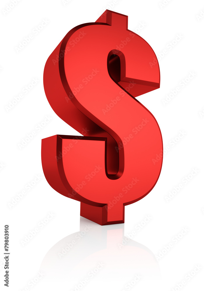 3D Red Dollar Sign 3D Red Dollar Sign