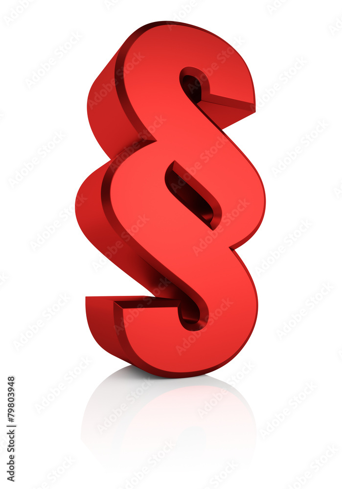 3D Red Paragraph Sign 3D Red Paragraph Sign