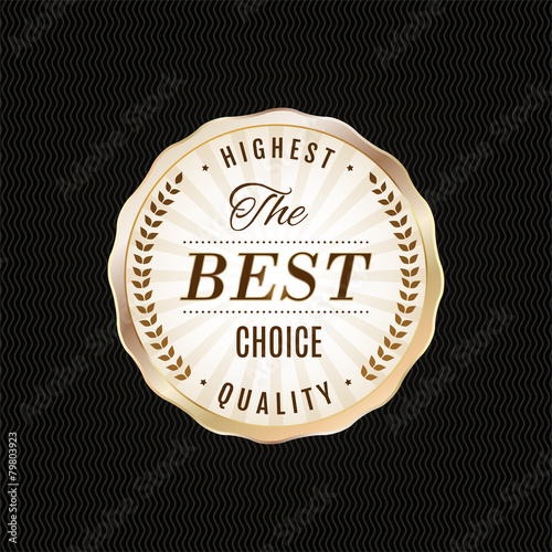 Golden label premium quality