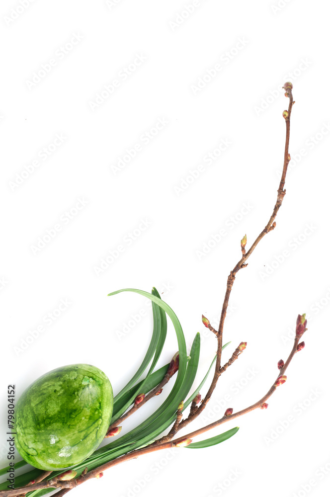 Obraz premium Green Easter Egg Background