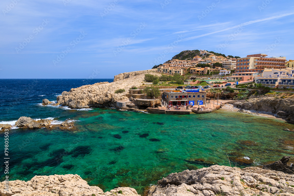 Cala Ratjada bay on coast of Majorca island, Spain