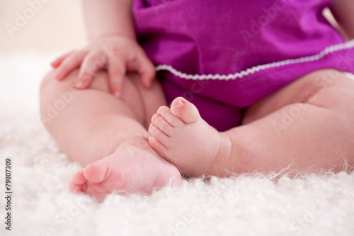 Detail of a Baby's Feet and Hand