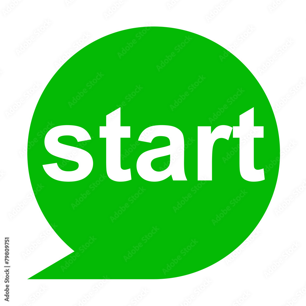 Fototapeta premium Icono texto start