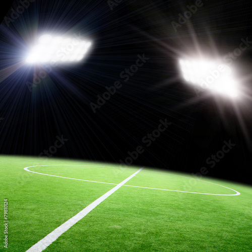 soccer field and the bright lights