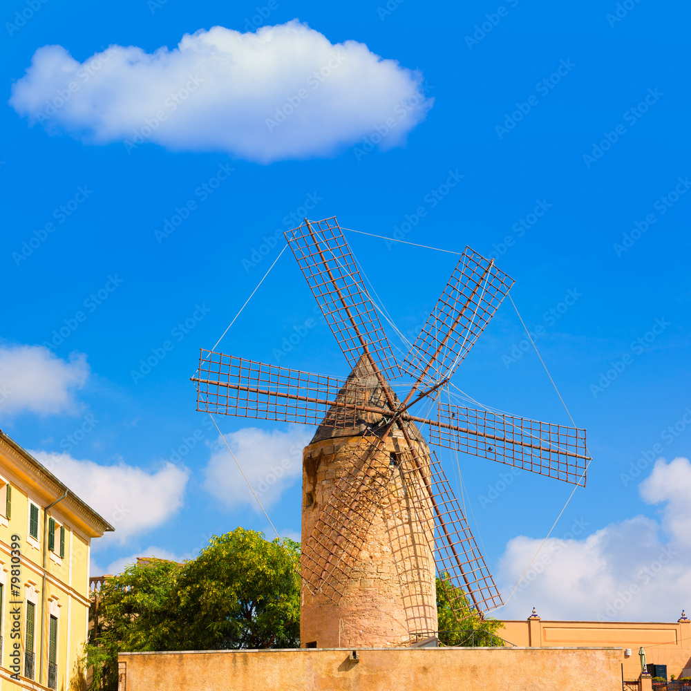 Palma de Majorca windmills wind mill in Mallorca