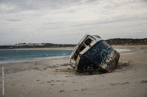 fishing boat wrecking on the beach © mastersky