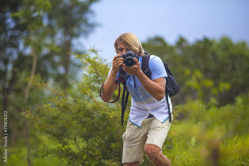 Photographer with Professional Digital Camera Photographer with Professional Digital Camera