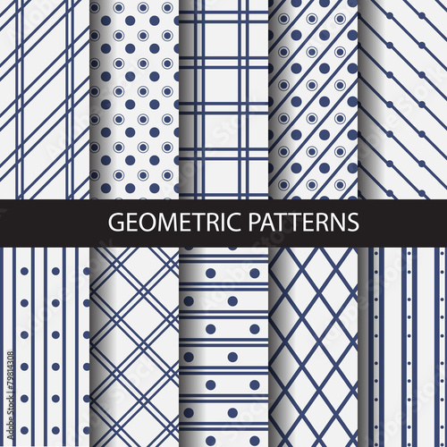 10 different dot and line patterns 