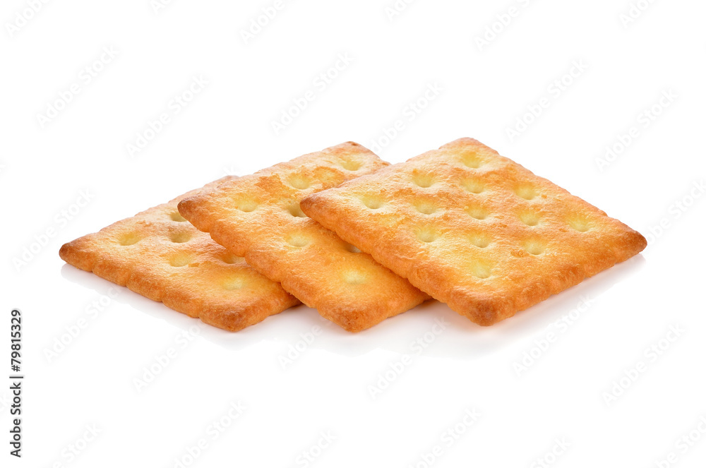 cracker biscuit isolated on white background