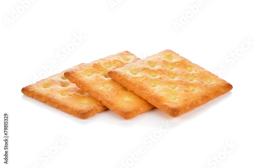 cracker biscuit isolated on white background