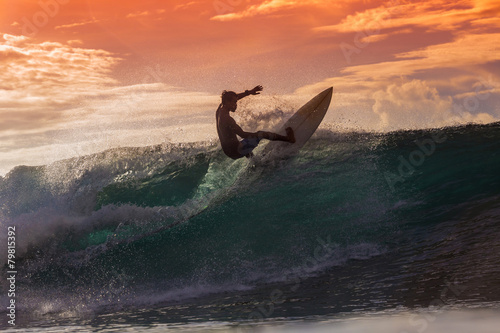 Surfer on Amazing Wave photo