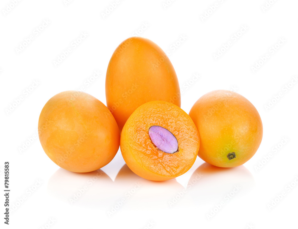 Marian plum fruit isolated on white background Marian plum fruit isolated on white background