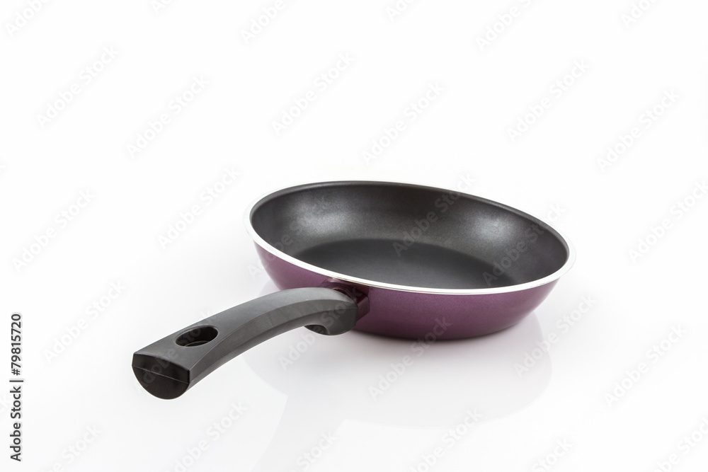 Black frying pan with handle. Black frying pan with handle.