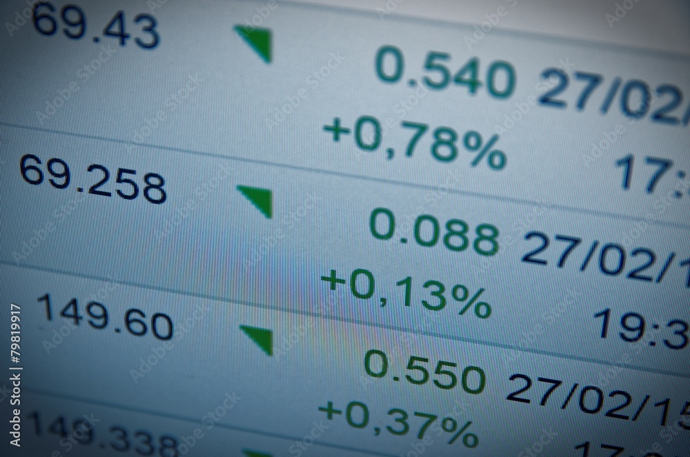 Financial data on a monitor. Finance data concept. Financial data on a monitor. Finance data concept.