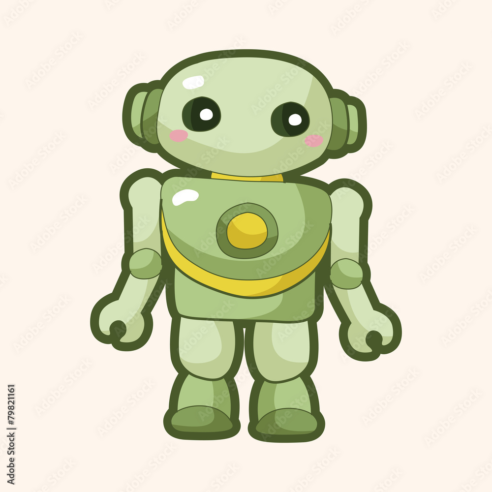 Obraz premium robot theme elements