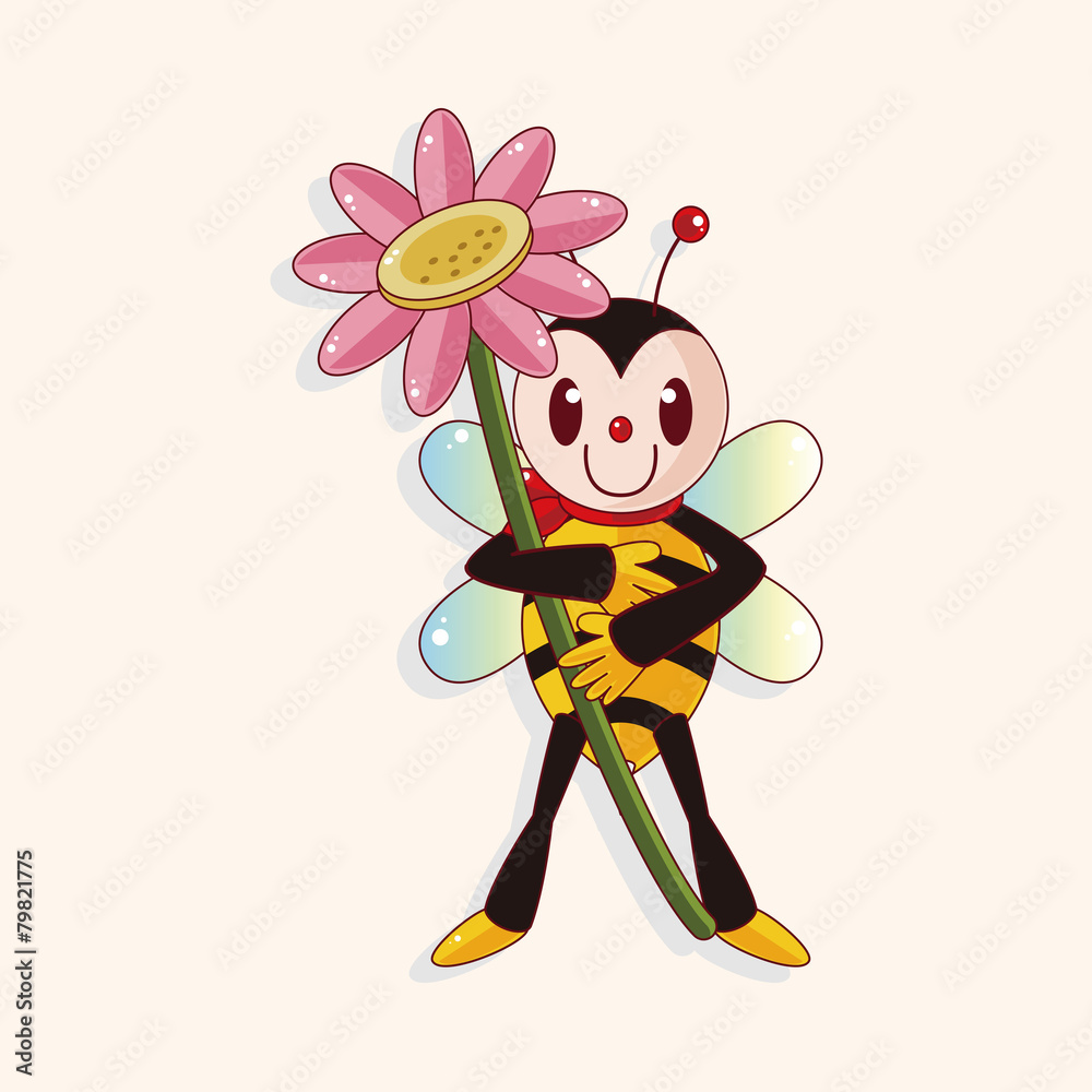bee cartoon theme elements bee cartoon theme elements