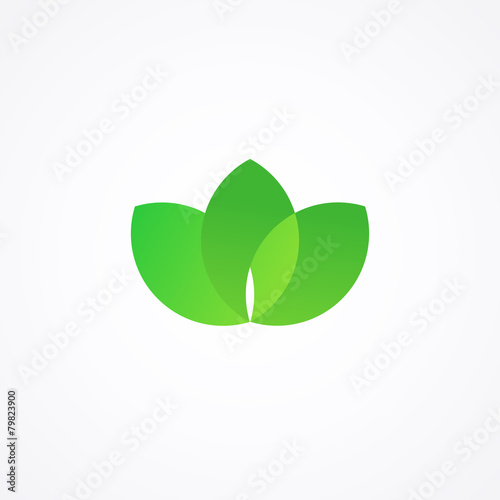 Green sign with three leafs