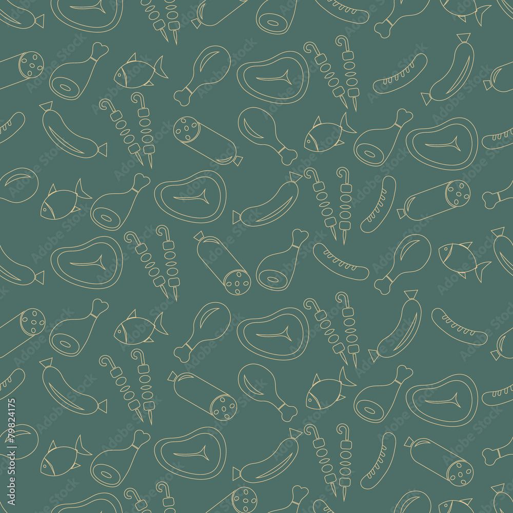 seamless abstract background with meat products seamless abstract background with meat products