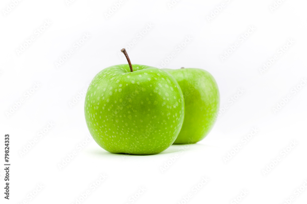 Fresh green apple isolated on white background Fresh green apple isolated on white background