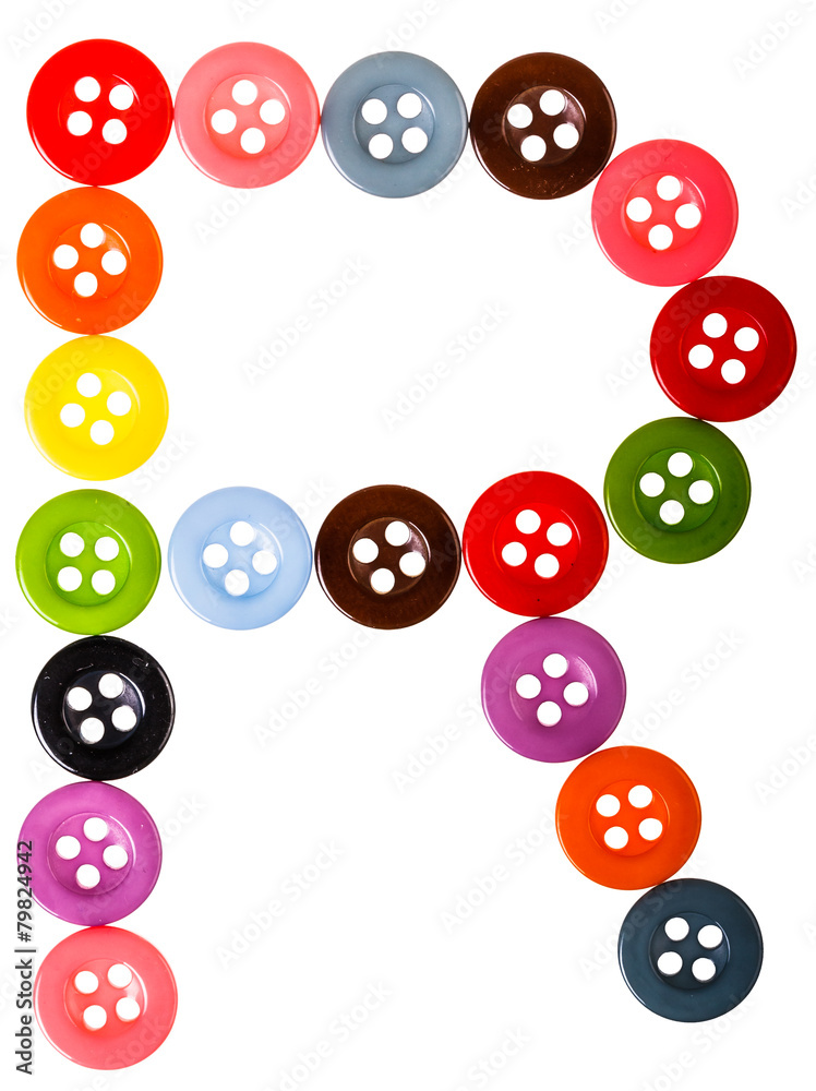 alphabet from button