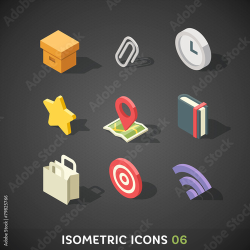 Flat Isometric Icons Set 6