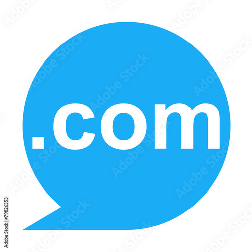 Icono texto dominio .com