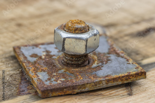 Old rust screw and nut 3