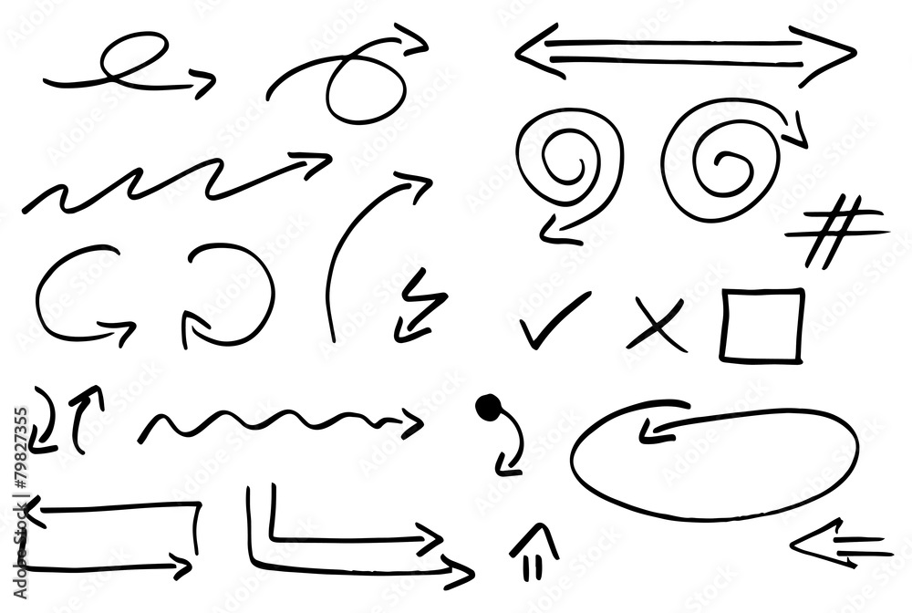 Hand gezeichnet Design Infografik Elemente