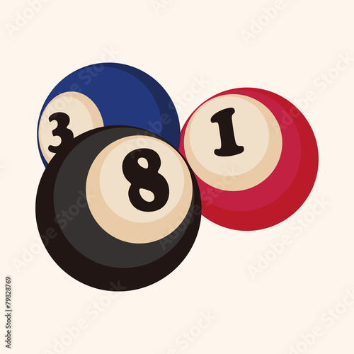 casino number ball theme elements