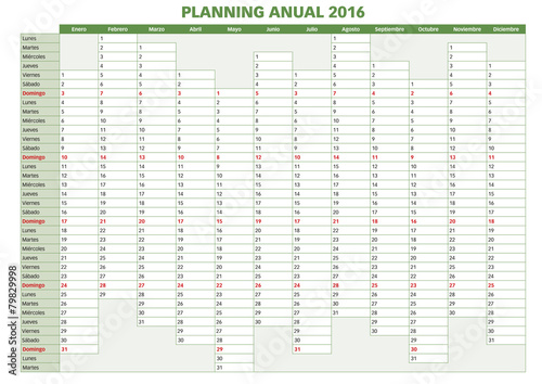 Annual planner spanish 2016.indd