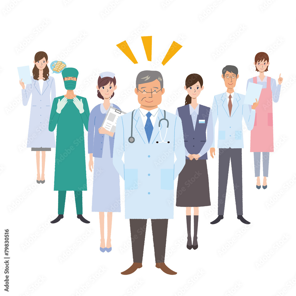 医者 病院職員 イラスト Stock Vector Adobe Stock