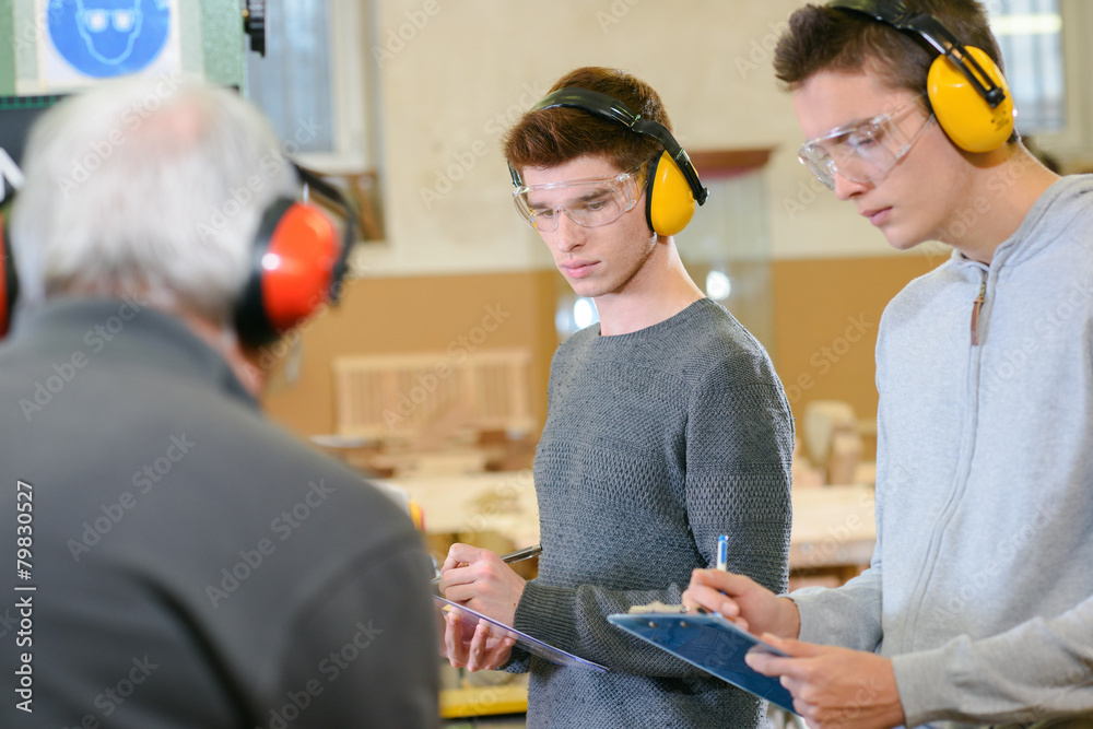 Woodwork apprenticeship Stock-Foto | Adobe Stock