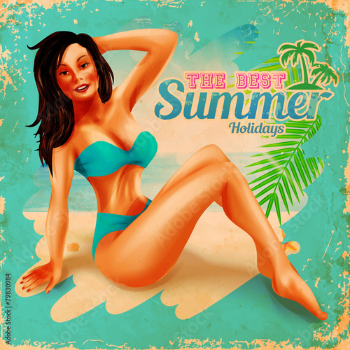 vintage summer girl
