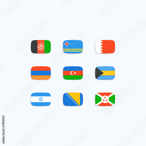 Flag of world. Vector icons Free Download Flag of world. Vector icons - GFXLoad