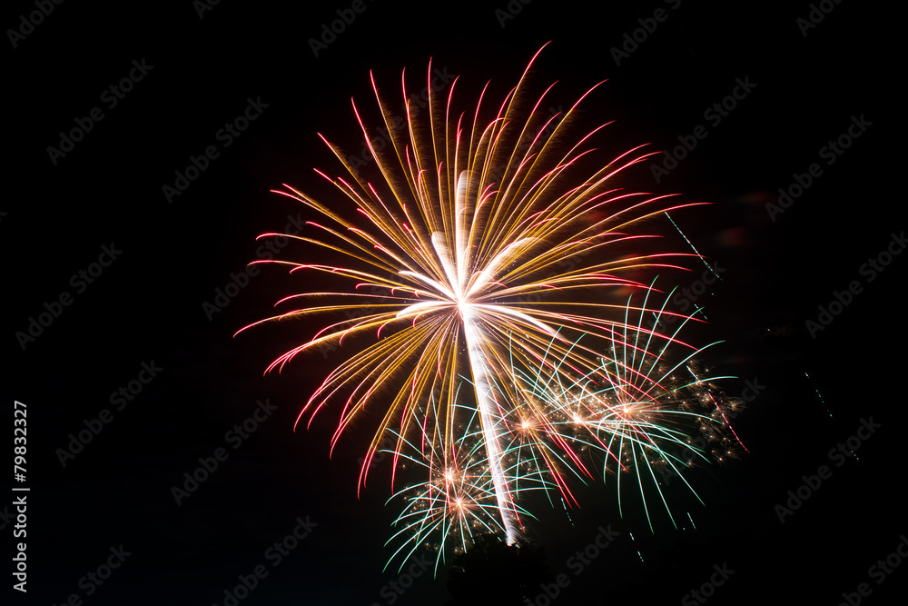 New Year celebration fireworks. New Year celebration fireworks.