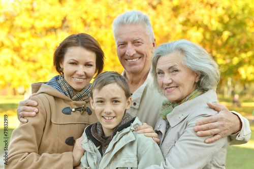 Portrait of friendly family