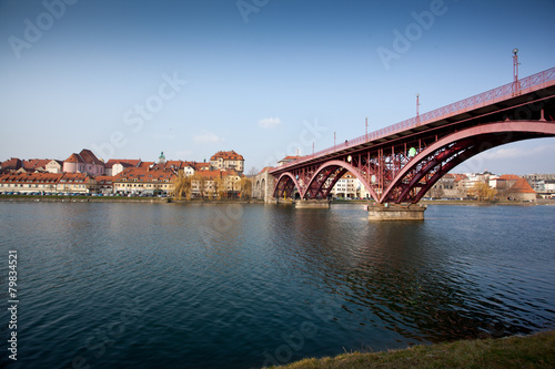 Maribor in Slovenia with river Drava