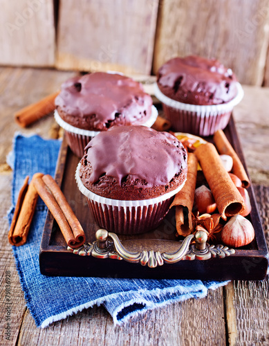 chocolate maffins photo