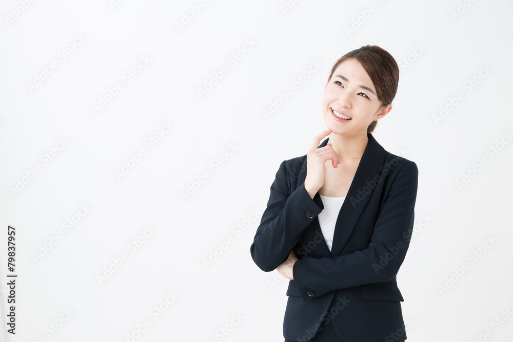 asian businesswoman on white background asian businesswoman on white background