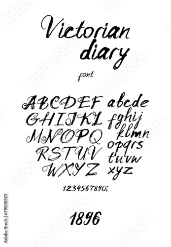 Vintage messy handwritten font