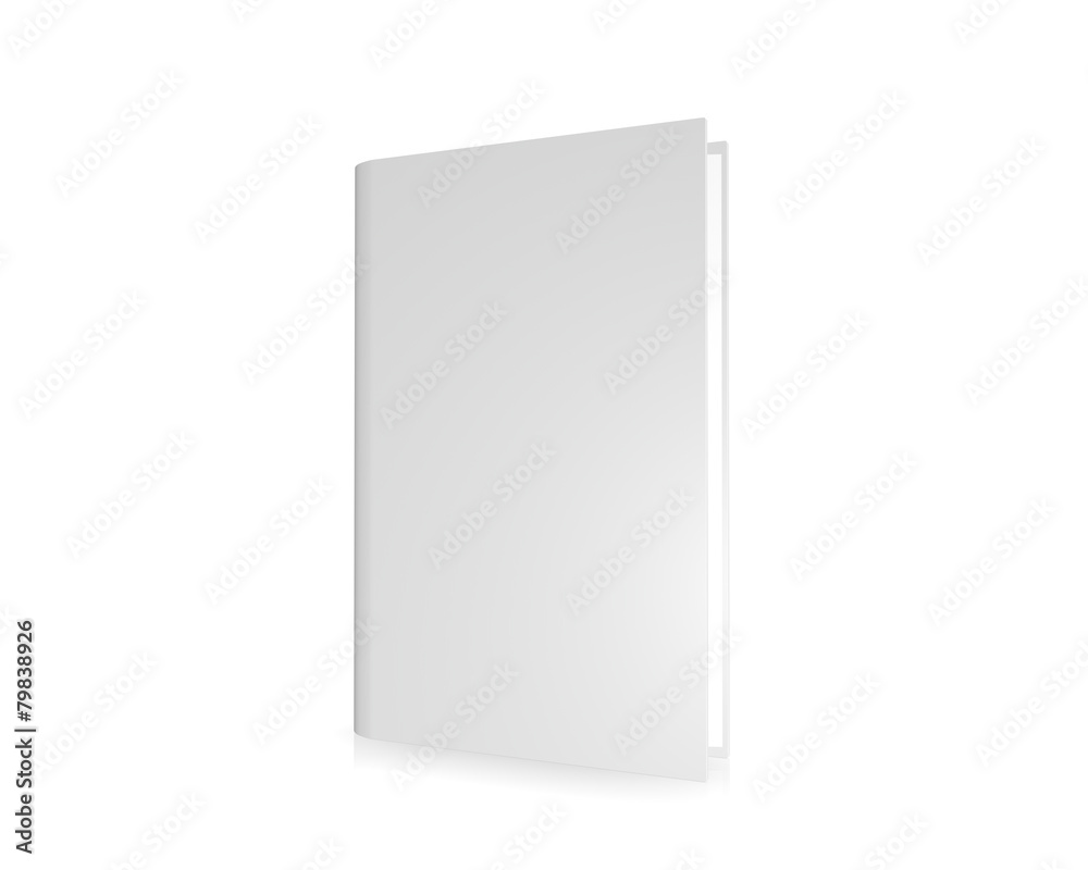 Blank cover book, isolated on a white background