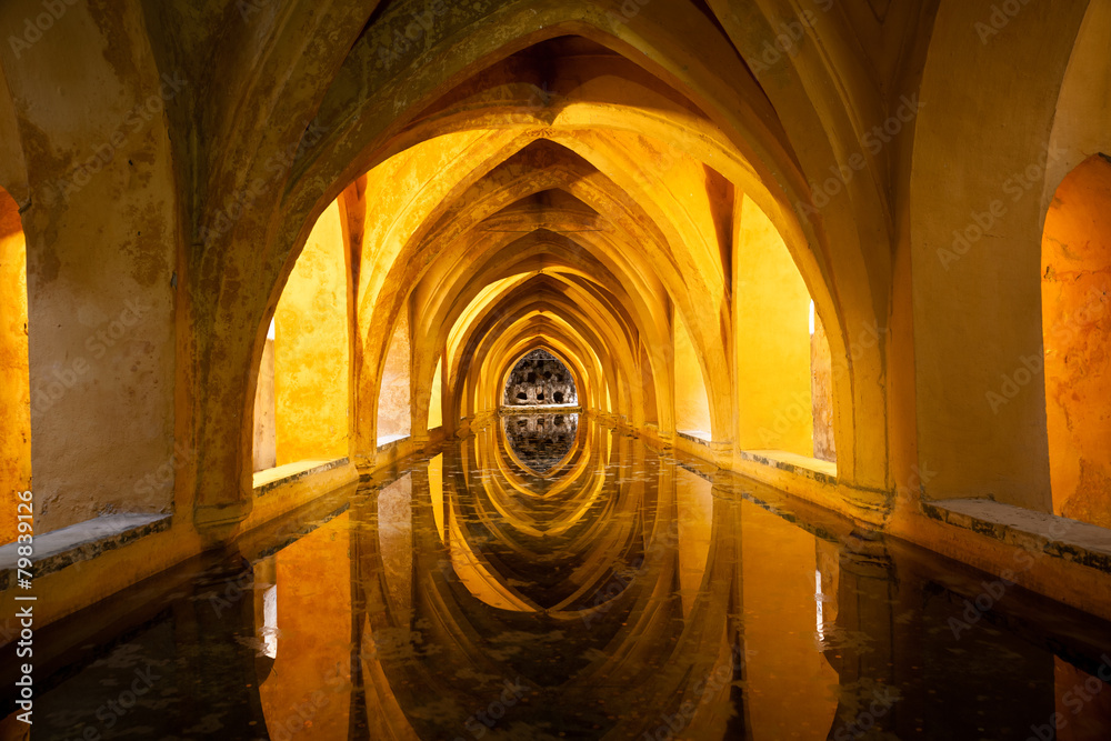 Naklejka premium Baths of Dona Maria de Padilla. Royal Alcazar. Seville, Spain